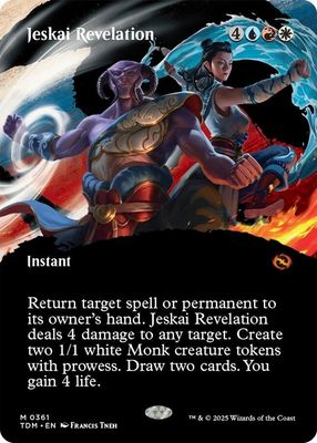 SJ Jeskai Revelation (Borderless) - Tarkir: Dragonstorm (TDM) Tarkir: Dragonstorm Foil
