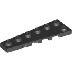 PIEZA LEGO NEGRA LEFT PLATE, 2X6, DEG. 9 SPACE SHUTTLE