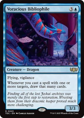 SJ Voracious Bibliophile - Commander: Tarkir: Dragonstorm (TDC) Commander: Tarkir: Dragonstorm