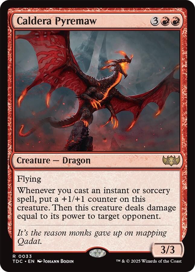 SJ Caldera Pyremaw - Commander: Tarkir: Dragonstorm (TDC) Commander: Tarkir: Dragonstorm