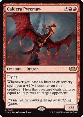 SJ Caldera Pyremaw - Commander: Tarkir: Dragonstorm (TDC) Commander: Tarkir: Dragonstorm