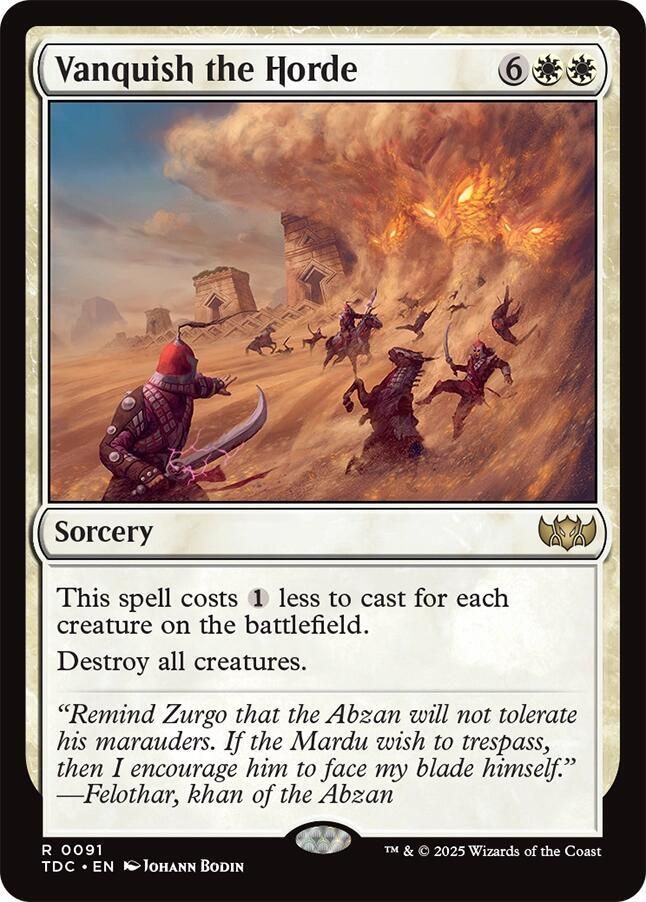 SJ Vanquish the Horde - Commander: Tarkir: Dragonstorm (TDC) Commander: Tarkir: Dragonstorm