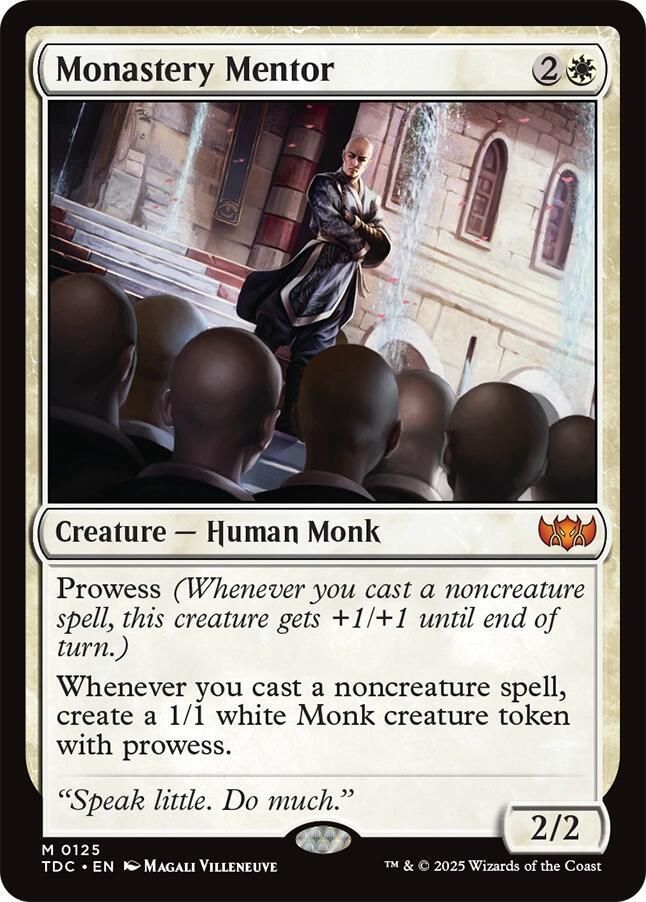 SJ Monastery Mentor - Commander: Tarkir: Dragonstorm (TDC) Commander: Tarkir: Dragonstorm