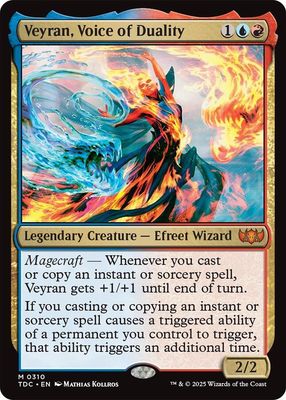 SJ Veyran, Voice of Duality - Commander: Tarkir: Dragonstorm (TDC) Commander: Tarkir: Dragonstorm