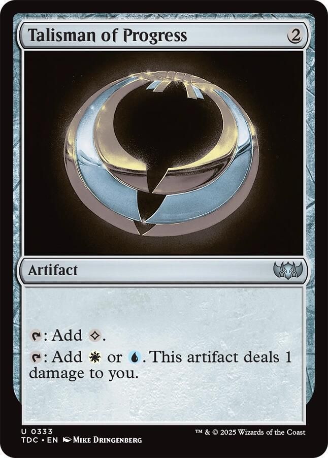 SJ Talisman of Progress - Commander: Tarkir: Dragonstorm (TDC) Commander: Tarkir: Dragonstorm