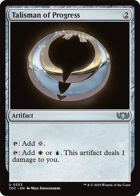 SJ Talisman of Progress - Commander: Tarkir: Dragonstorm (TDC) Commander: Tarkir: Dragonstorm