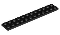 PIEZA LEGO NEGRA Black Plate 2 x 12 Dubai