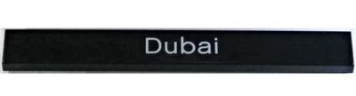 PIEZA LEGO NEGRA Black Tile 1 x 8 with &#39;Dubai&#39; Pattern