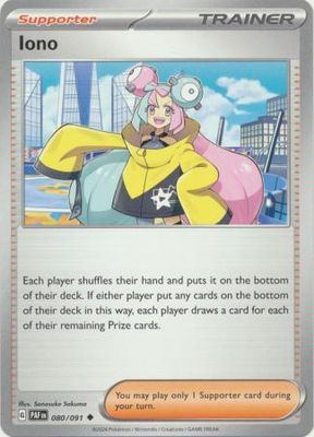 Iono - 080/091 - Uncommon Scarlet &amp; Violet: Paldean Fates Singles