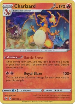 SJ Charizard - 025/185 - Shattered Holo Rare Pokemon Theme Deck Exclusives