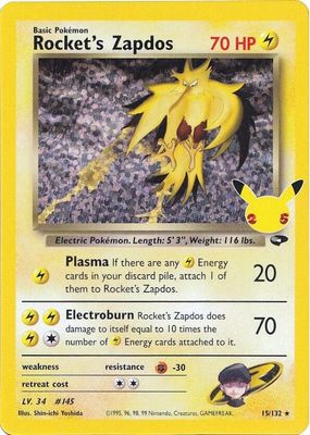 SJ Rocket&#39;s Zapdos - Celebrations: Classic Collection (CCC) Celebrations: Classic Collection