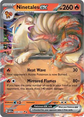 SJ Ninetales ex - 038/165 - SV: Scarlet &amp; Violet 151 (MEW) SV: Scarlet &amp; Violet 151