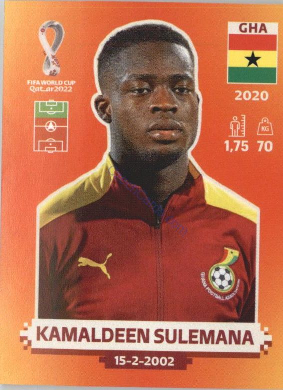 Kamaldeen Sulemana 2022 Panini WC Qatar Sticker #GHA 19