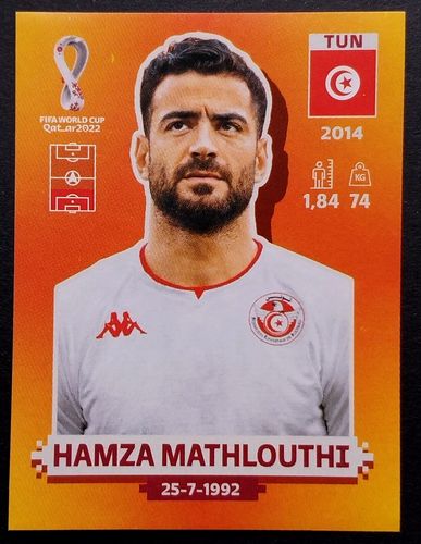 HAMZA MATHLOUTHI  2022 FIFA WC Qatar PANINI Sticker TUN 8