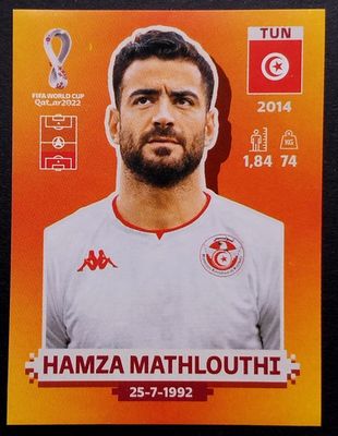 HAMZA MATHLOUTHI  2022 FIFA WC Qatar PANINI Sticker TUN 8