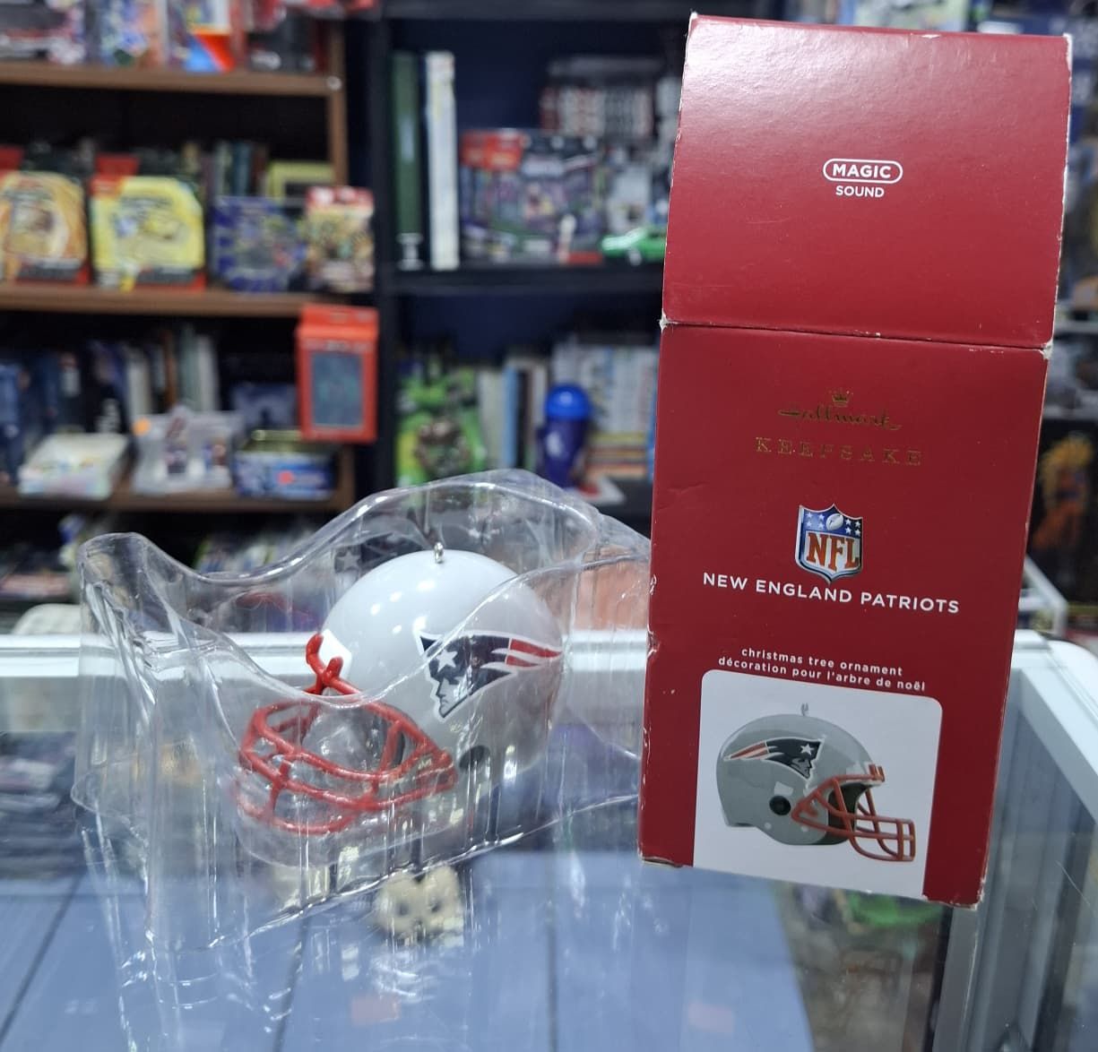 NELA NFL New England Patriots Casco con Sonidos Hallmark