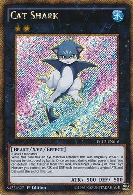 SJ Cat Shark - PGL2-EN016 - Gold Secret Rare 1st Edition Premium Gold: Return of the Bling 1st Edition Singles
