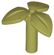 PiEZA LEGO VERDE Olive Green Plant Stem with Bar, 3 Leaves, and Small Pin Hole Dubai