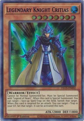 Legendary Knight Critias (Blue) - DLCS-EN002 - Ultra Rare 1st Edition Dragons of Legend The Complete Series 1st Edition Singles *Espanol*