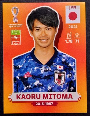 KAORU MITOMA  2022 Copa Mundial de la FIFA Qatar PANINI -JPN 18