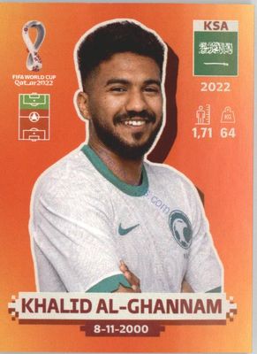 Khalid Al-Ghannam 2022 Panini WC Qatar Sticker #KSA 19