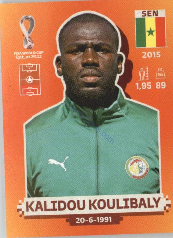 Kalidou Koulibaly 2022 Panini WC Qatar Sticker #SEN 7
