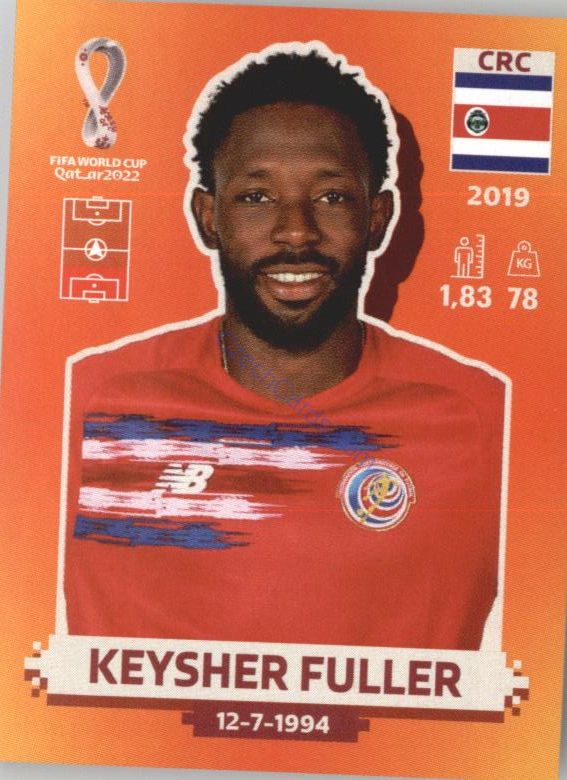 Keysher Fuller 2022 Panini WC Qatar Sticker #CRC 7