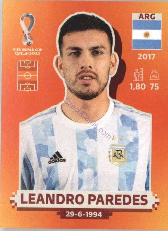 Leandro Paredes 2022 Panini WC Qatar Sticker #ARG 12