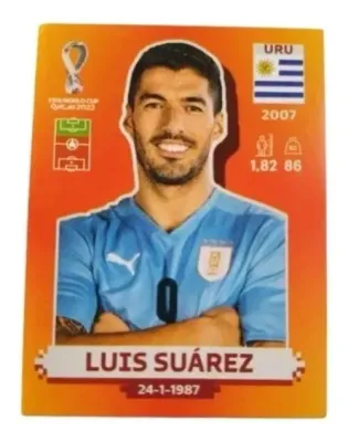 Luis Suarez Uru 19 Panini Qatar 2022