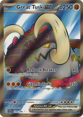 SJ Great Tusk ex - 230/198 - SV01: Scarlet &amp; Violet Base Set (SVI) SV01: Scarlet &amp; Violet Base Set