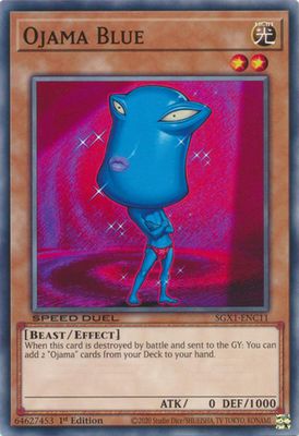 Ojama Blue - SGX1-ENC11 - Common 1st Edition Speed Duel GX Duel Academy Box Singles