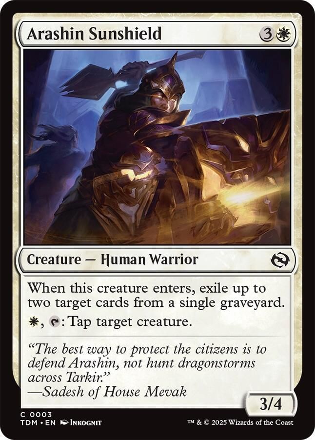 Arashin Sunshield - Tarkir: Dragonstorm (TDM) Tarkir: Dragonstorm