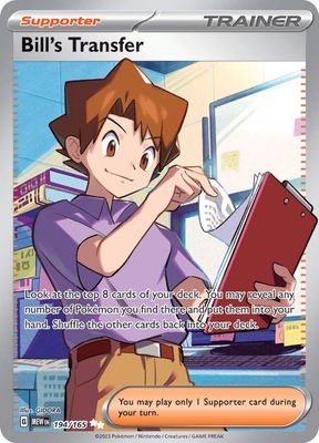 SJ Bill&#39;s Transfer - 194/165 - SV: Scarlet &amp; Violet 151 (MEW) SV: Scarlet &amp; Violet 151