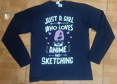 NELA-m, Camisa Blusa Just a Girl Who Loves Anime and Sketching Talla L