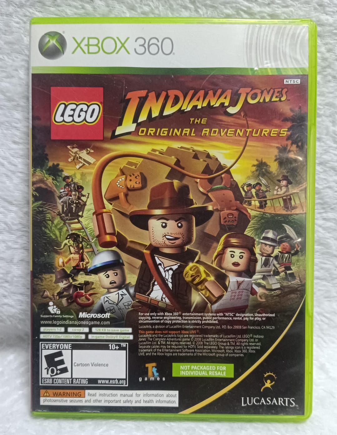 NELA-c, XBOX 360 Indiana Jones, The Original Adventures.Usado, Sin manual.