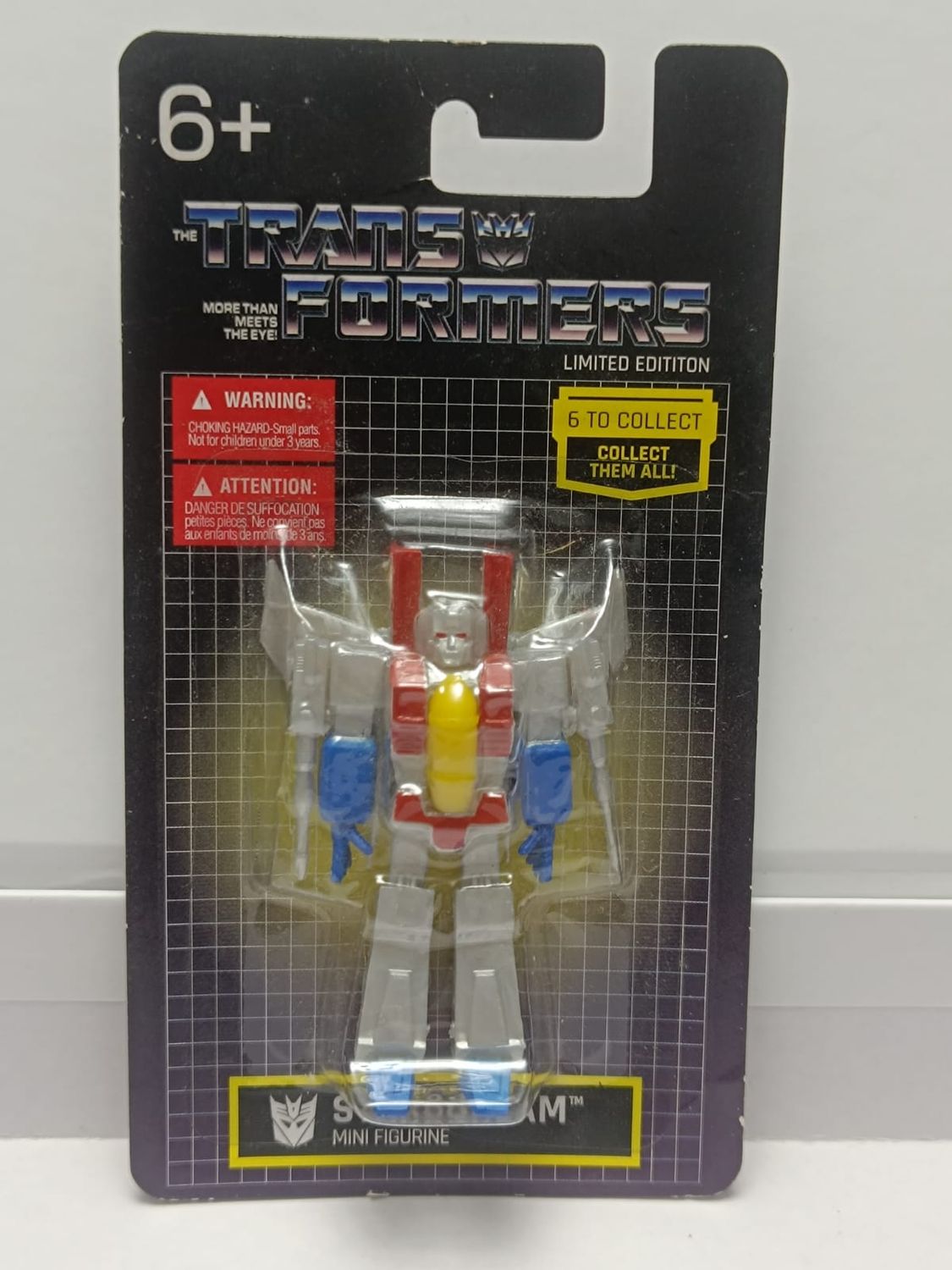 NELA-b, Starscream Figura Transformers Figura, edición limitada Prexio, mini figura de 2.5 pulgadas.