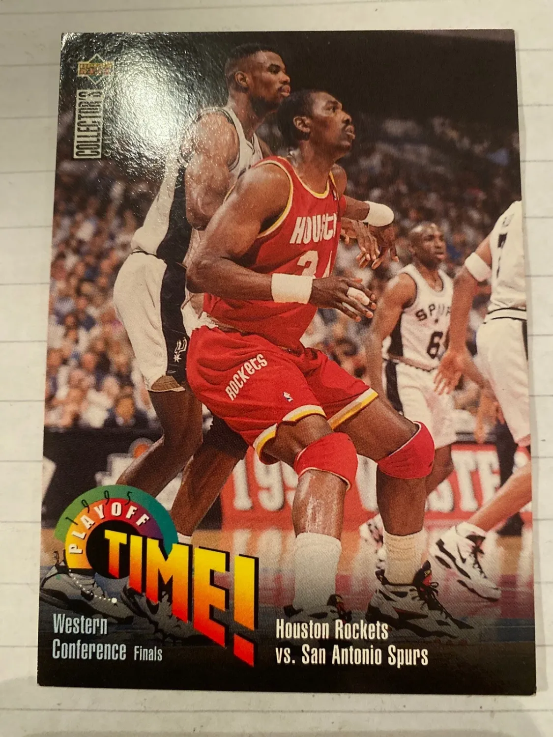 Houston Rockets vs. San Antonio Spurs, Upper Deck Collectors Choice 1995 #153 Playoff Time