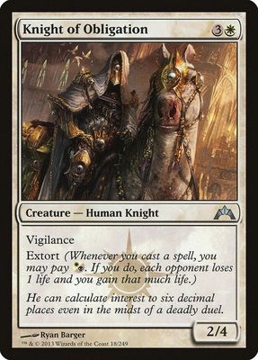 Knight of Obligation - Gatecrash (GTC) Gatecrash
