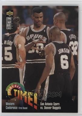 1995-96 Upper Deck Collector&#39;s Choice International French II - [Base] #144 - Playoff Time! - David Robinson