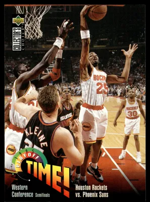 1995-96 Collector&#39;s Choice #151 Playoff Time Houston Rockets/Phoenix Suns