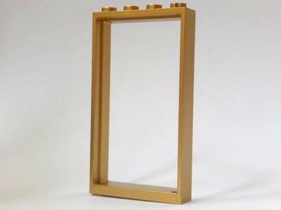 Pieza Lego Dorada Metallic Gold Door, Frame 1 x 4 x 6 with 2 Holes on Top and Bottom Dubai
