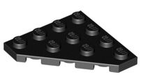 PIEZA LEGO NEGRA Black Wedge, Plate 4 x 4 Cut Corner Dubai