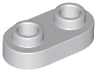 Pieza Lego Gris Claro Light Bluish Gray Plate, Round 1 x 2 with Open Studs Dubai