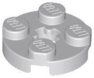 Lego Pieza Gris Claro Light Bluish Gray Plate, Round 2 x 2 with Axle Hole Dubai