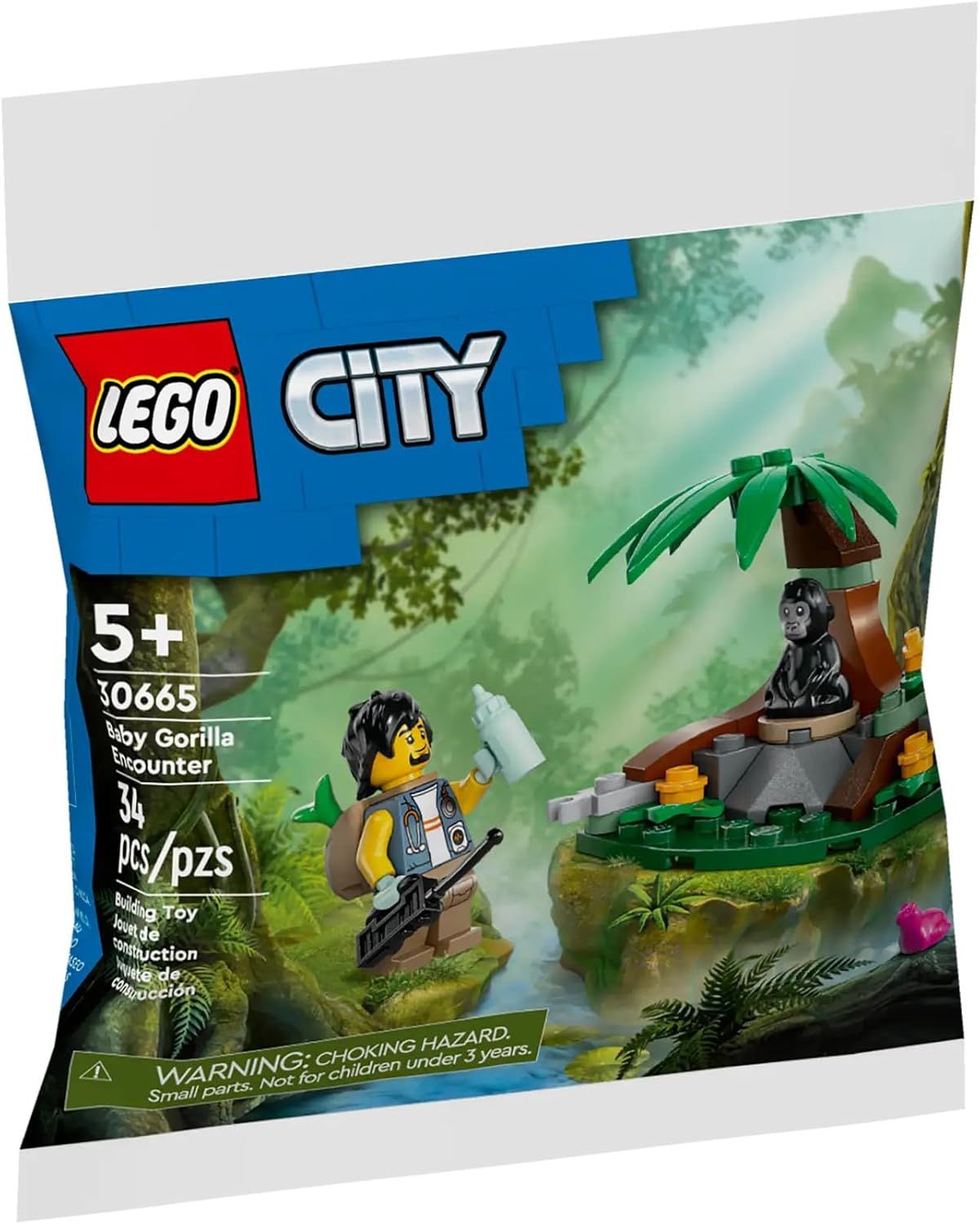 NELA-g,  Lego City Set Nuevo Sellado 30665 Baby Gorilla Encounter