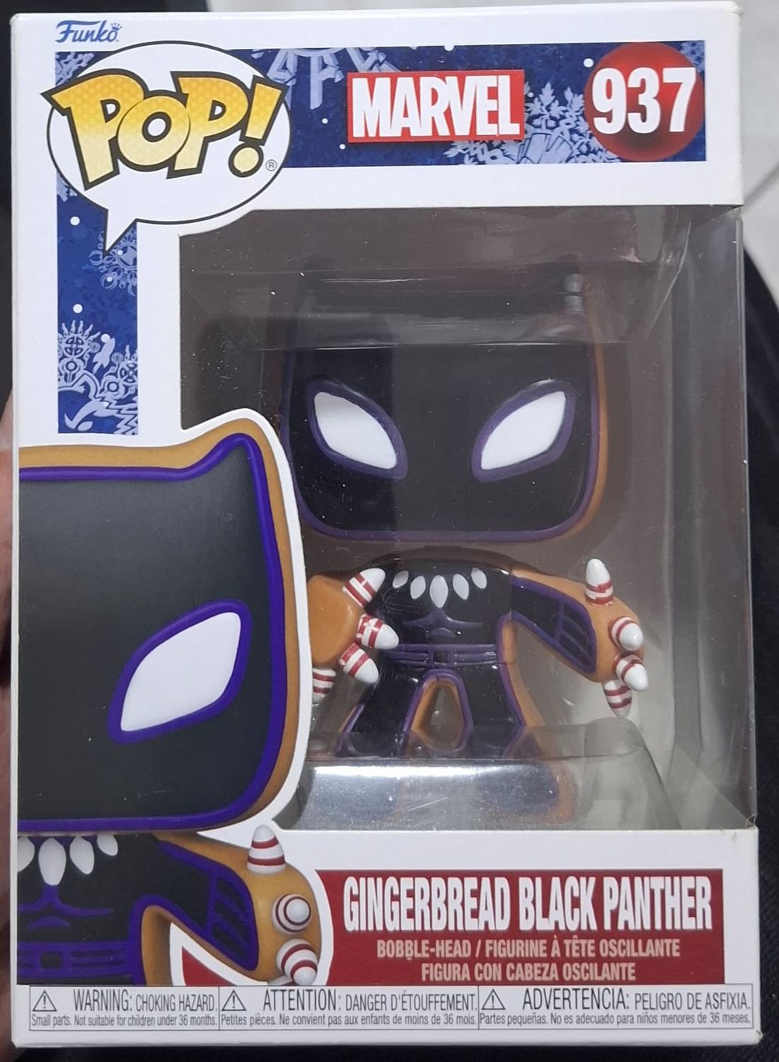NELA-m, Gingerbread Black Panther Funko Pop Marvel Caja Danada