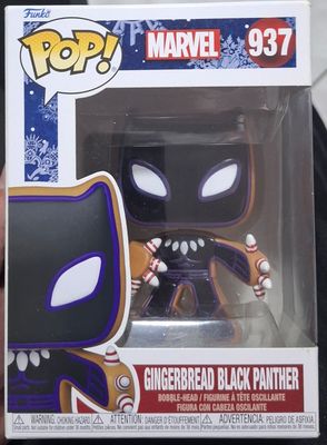 NELA-m, Gingerbread Black Panther Funko Pop Marvel Caja Danada