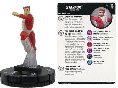 NELA Starfox #027 Avengers Infinity Marvel Heroclix Marvel: Avengers Infinity Singles Sin Tarjeta