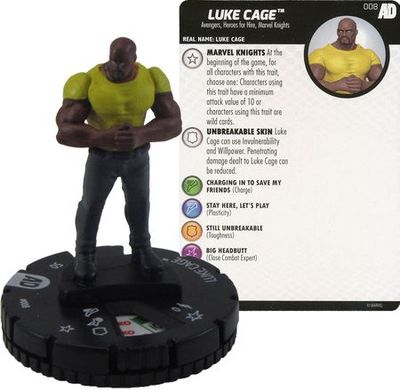 NELA Luke Cage #008 Avengers/Defenders War Booster Set Marvel Heroclix Avengers Defenders War Singles Sin Tarjeta