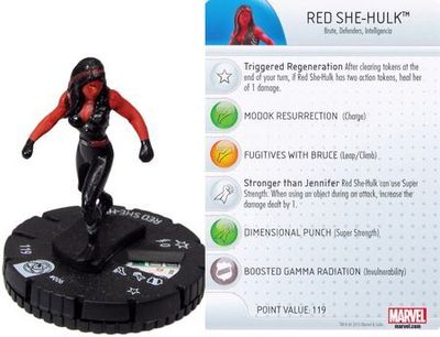 NELA Red She-Hulk #006 Fear Itself Marvel Heroclix Marvel: Fear Itself Sin Tarjeta